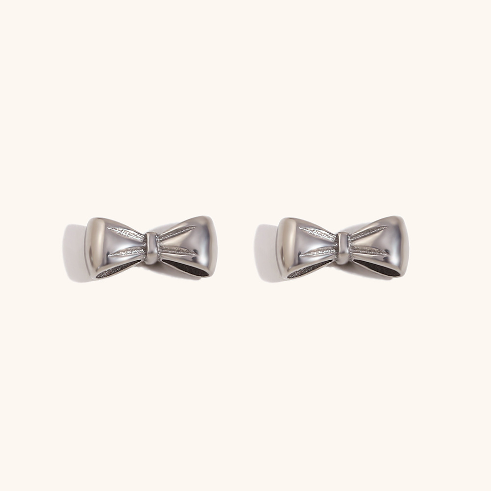 Stud earrings - Steel color