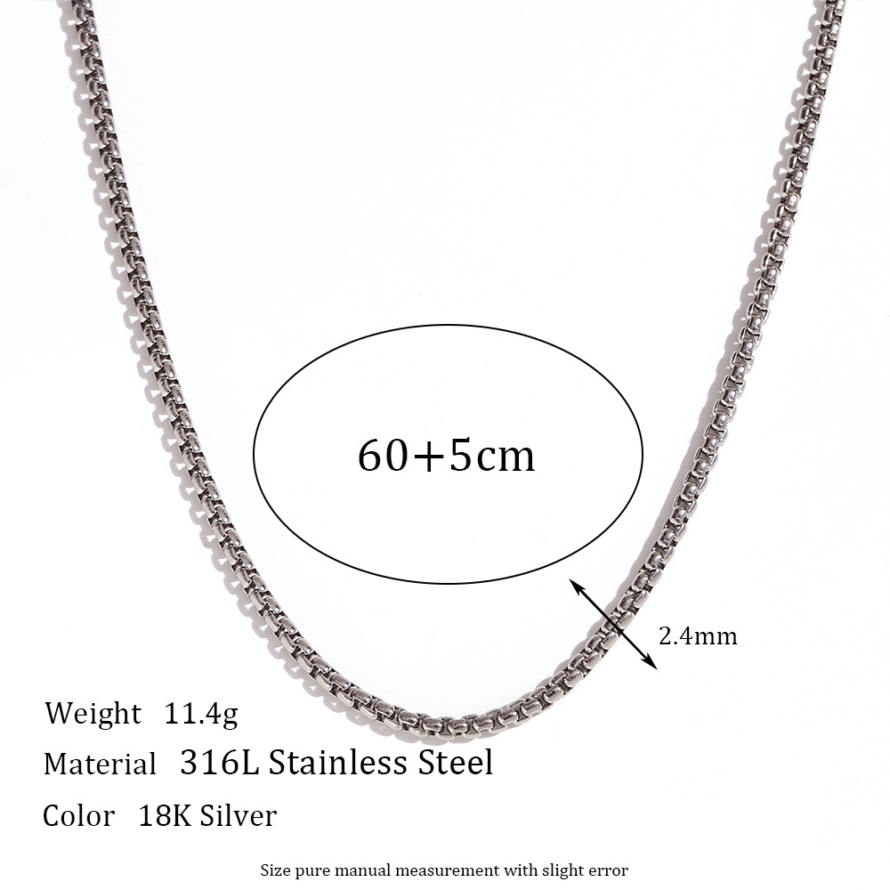 Steel necklace -60cm 5cm