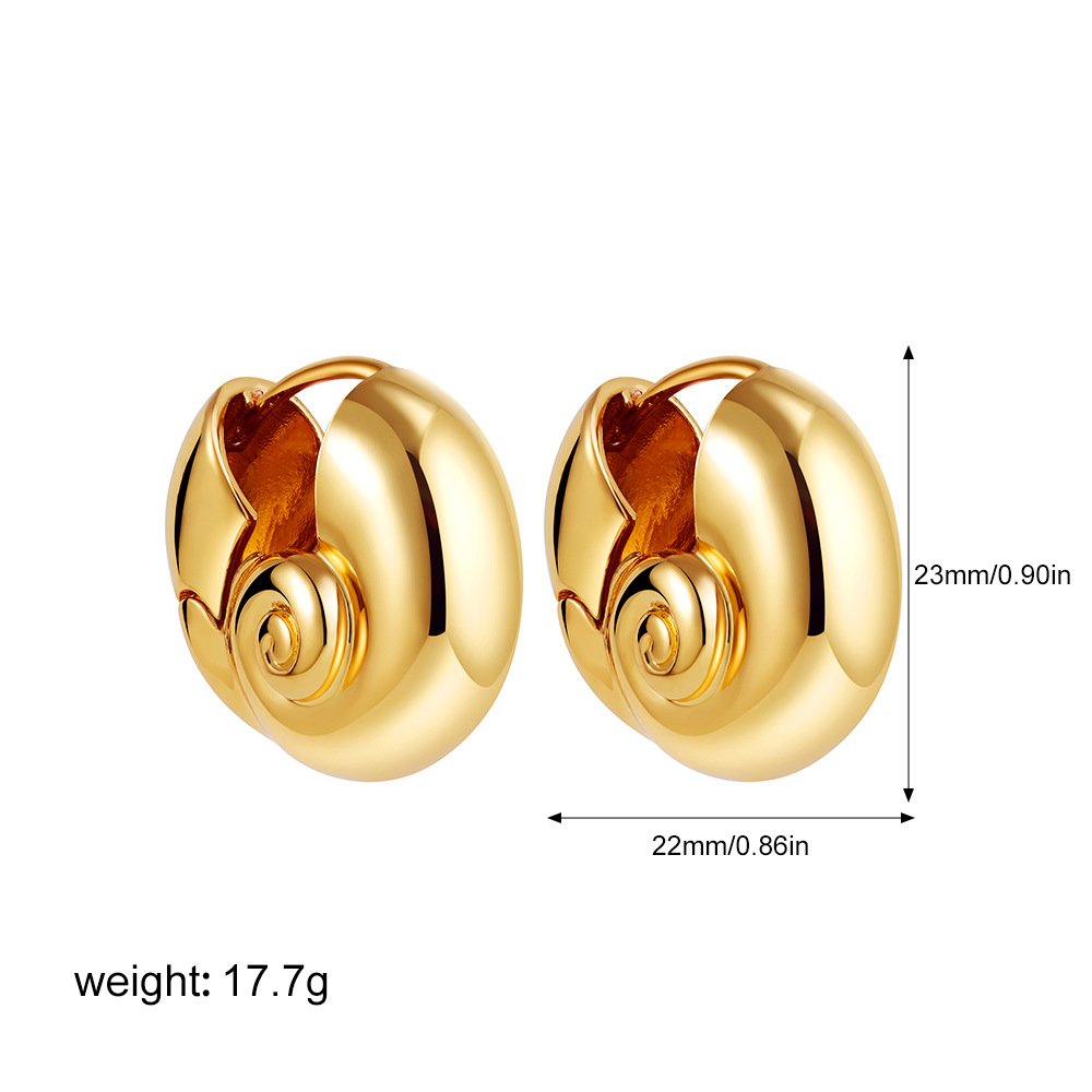 1:Golden sea snail earrings