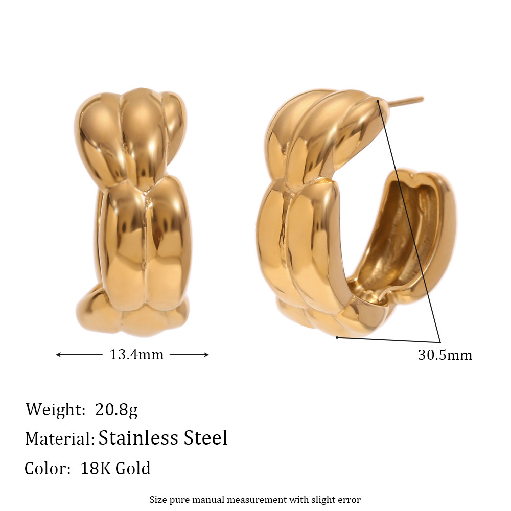 4:Petals C-shaped ears - gold