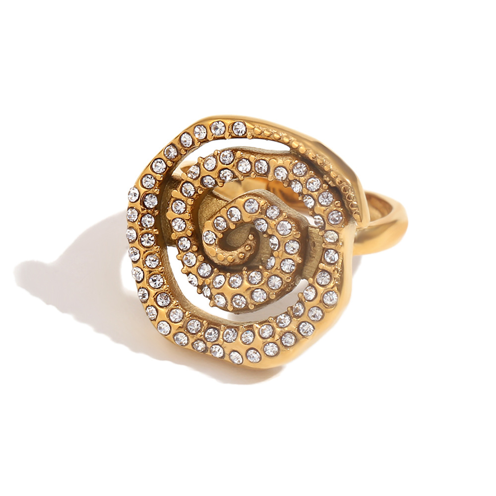 Vortex full of diamond ring. - Gold white