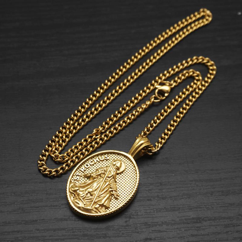 Gold with 55cm Cuban chain