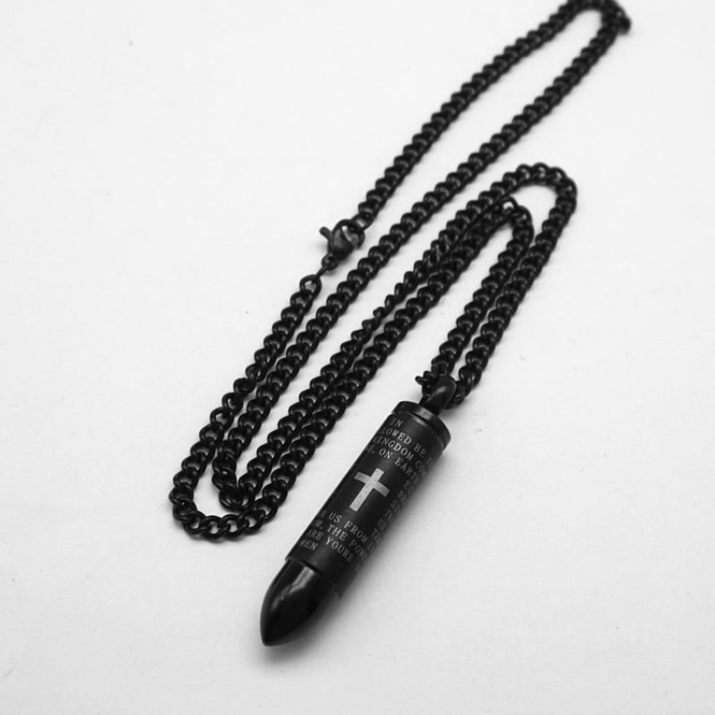 Black with 55cm Cuban chain