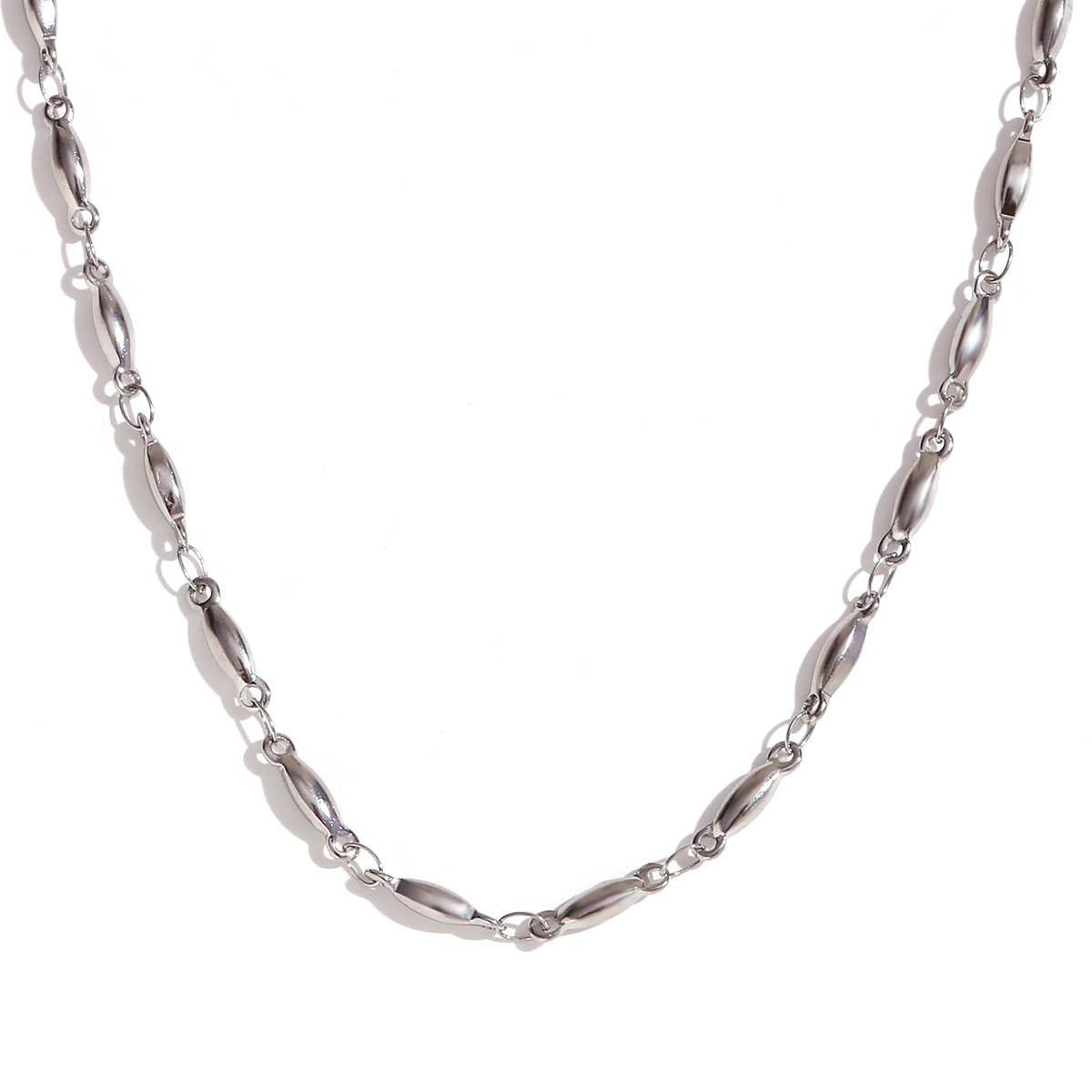 2.5mm handmade chain - Steel necklace -60cm+5cm