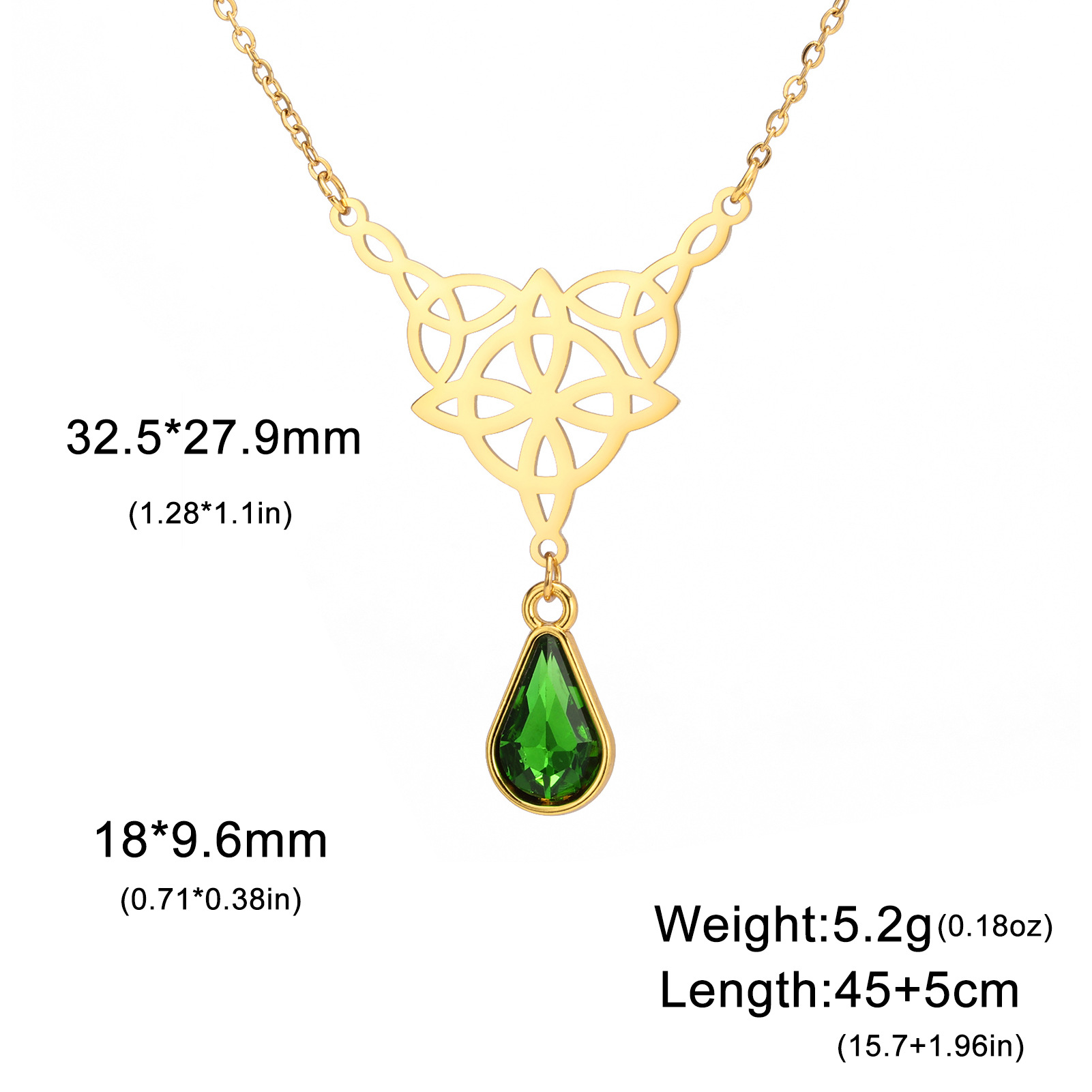 Golden green crystal