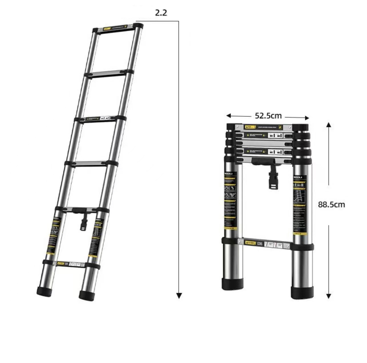 Thickened seamless steel pipe ladder 2.3 meters