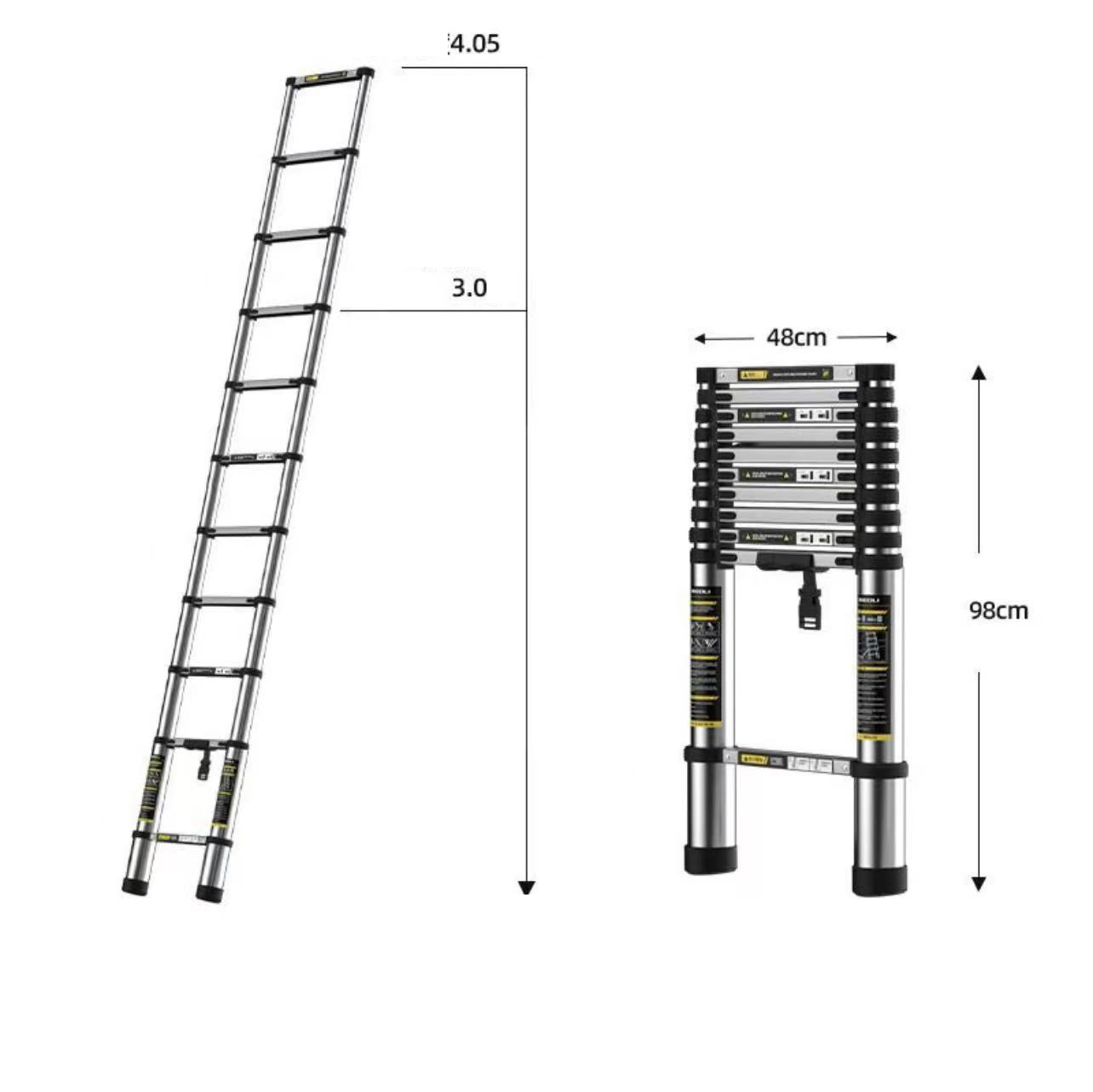 Thickened seamless steel pipe ladder 4.3 meters