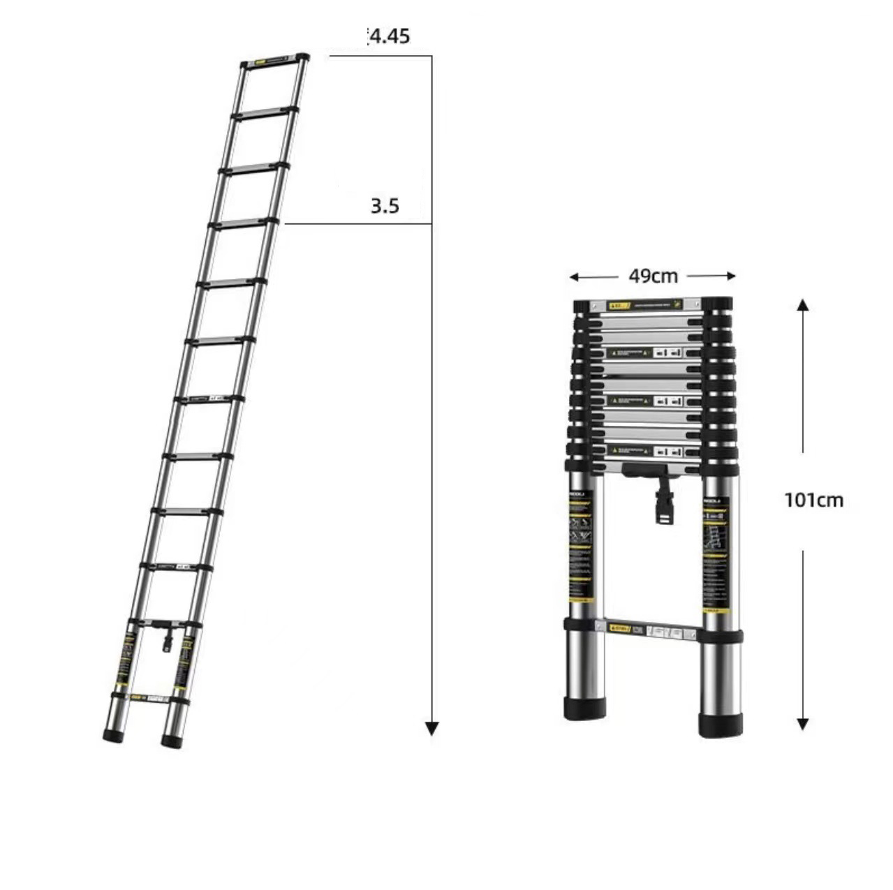 Thickened seamless steel pipe ladder 4.7 meters