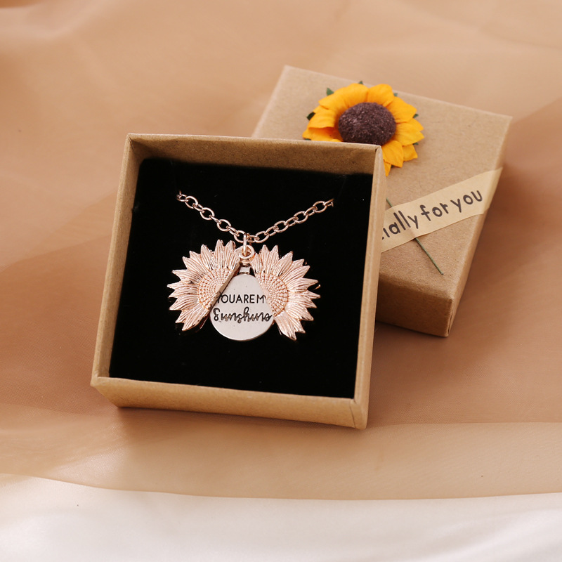 Double-sided rose gold sunshine sunflower