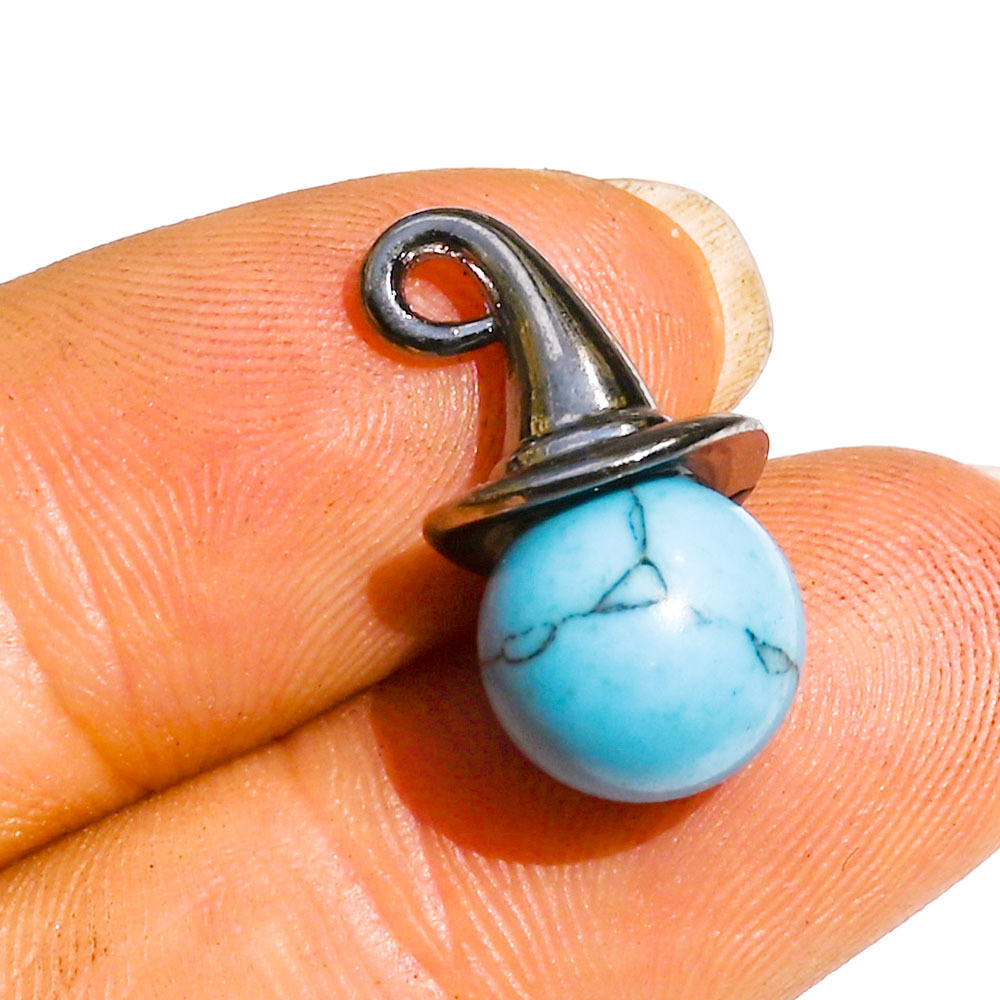 Ball  synthetic blue turquoise about 21*10mm