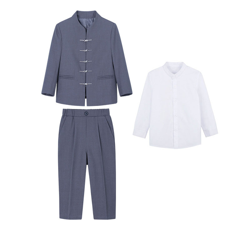 Grey three-piece set (Shirt, Jacket and trousers)