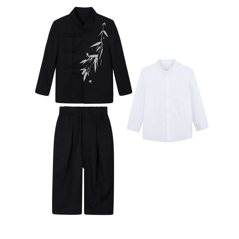 Black three-piece set (Shirt , Jacket and pants)