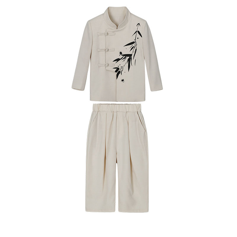 Beige two-piece set (Jacket and trousers)