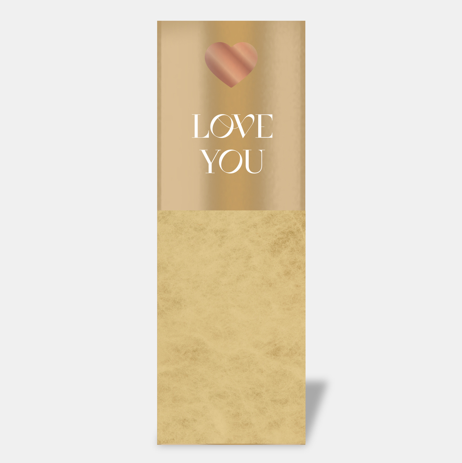 Love You Hot Gold Straight Bag - Cowhide (10 pieces)-14*40cm