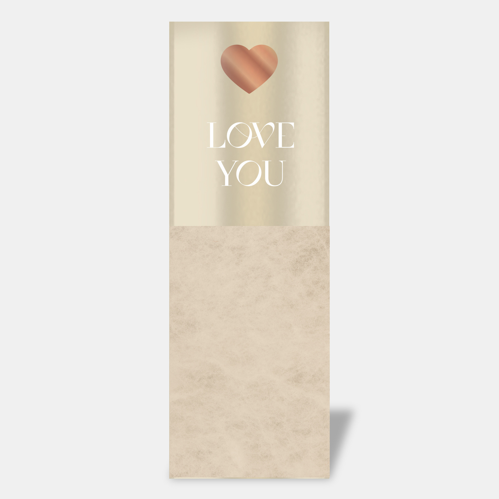 Love You Hot Gold Straight Tube Bag - Nude (pack of 10)-14*40cm