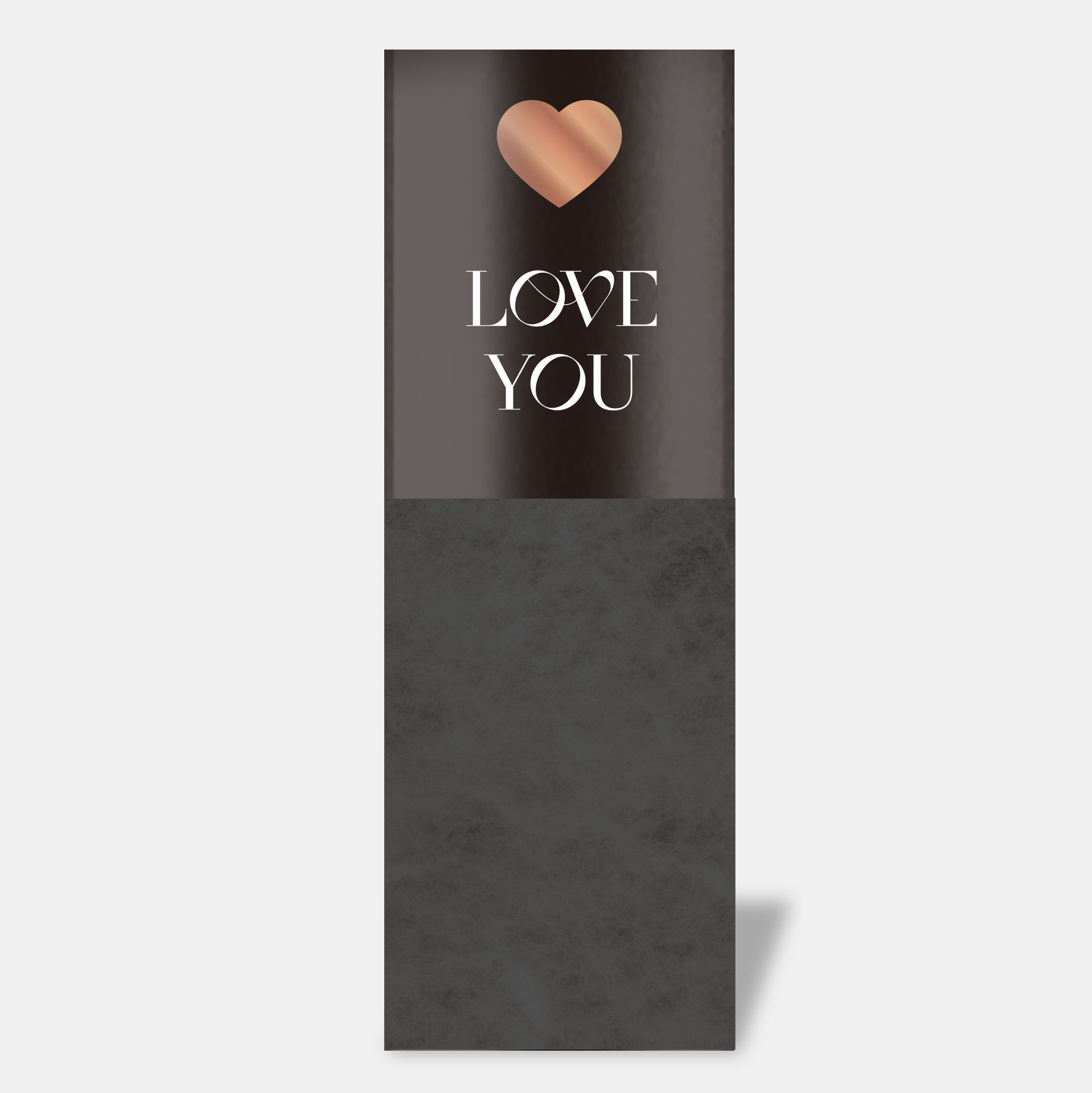 Love You Hot Gold Straight Tube Bag - Black (pack of 10)-14*40cm