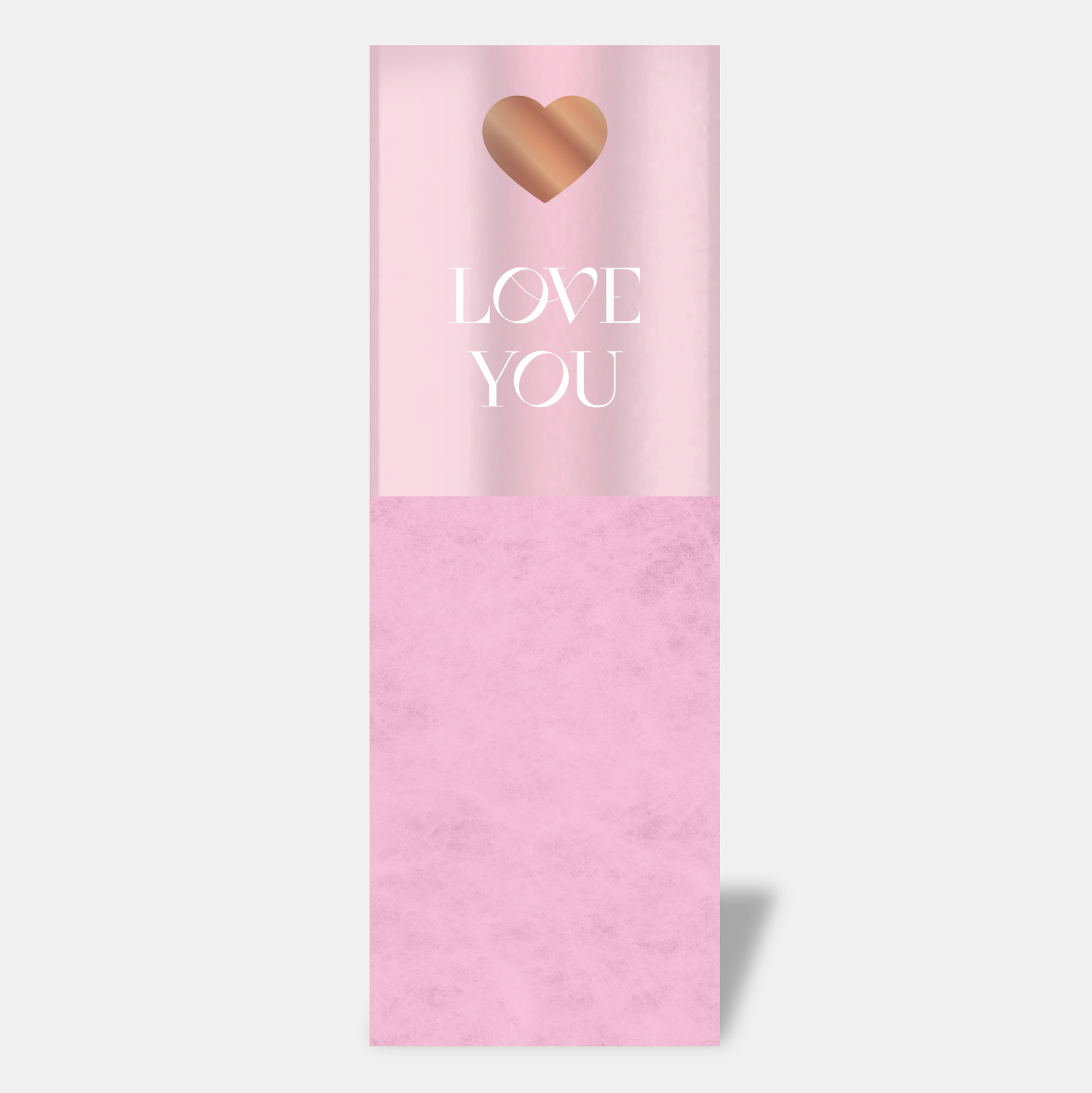 Love You Hot Gold Straight Tube Bag - Pink (pack of 10)-14*40cm