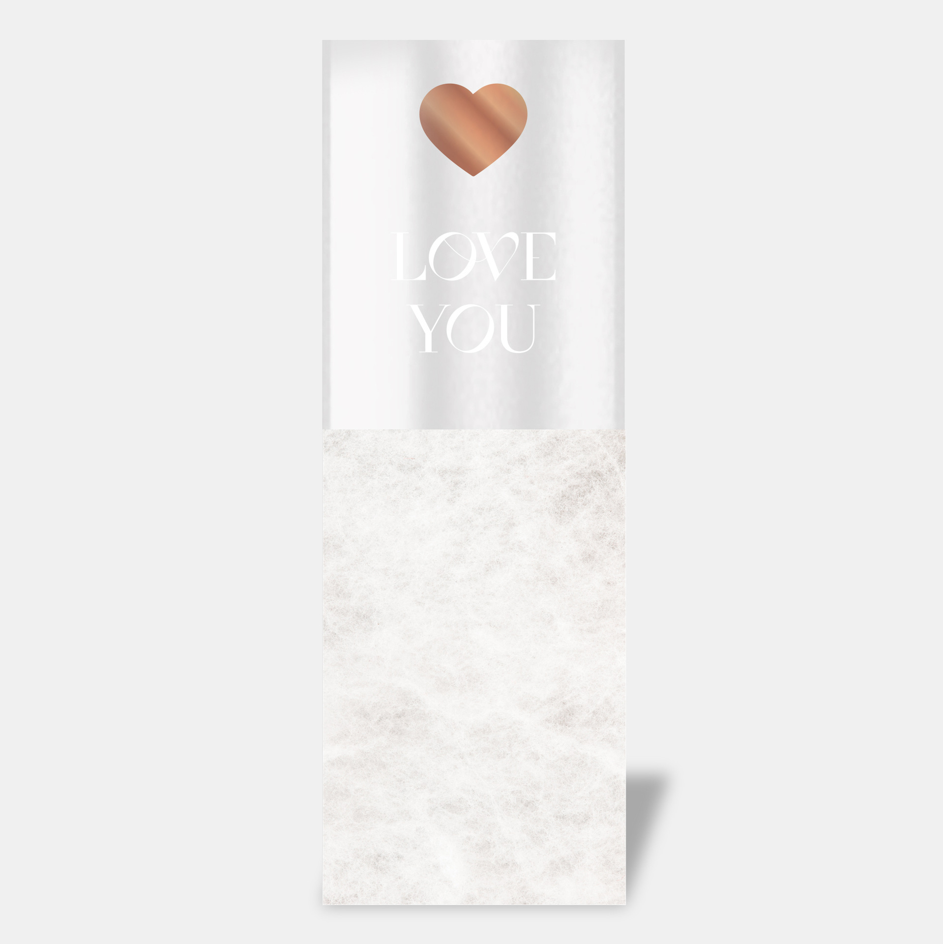 Love You Hot Gold Straight Tube Bag - White (10 sheets)-14*40cm