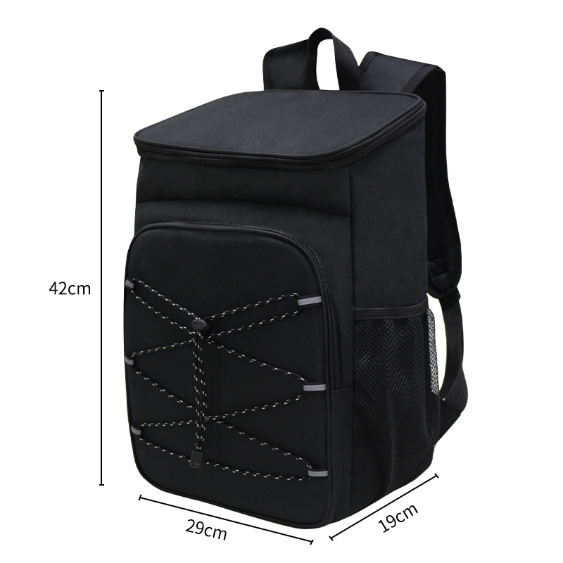 Backpack thermal bag drawstring black