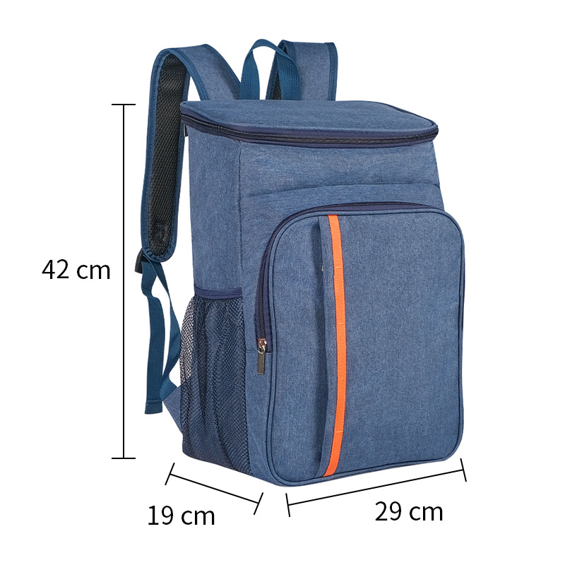 Backpack thermal bag matching color navy blue