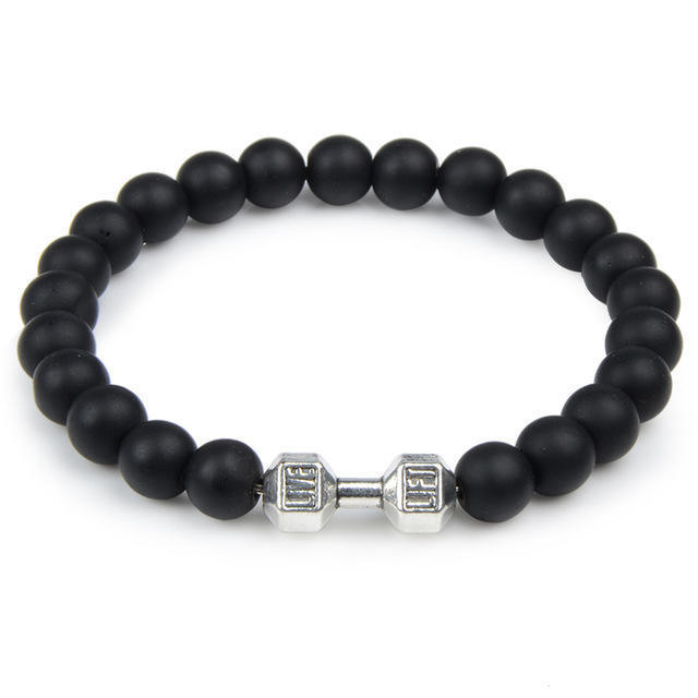 Matte black beads