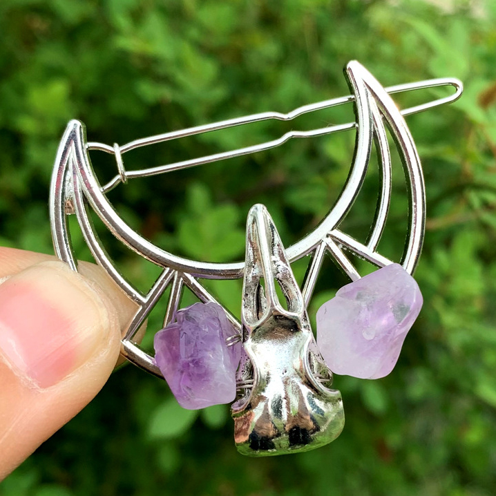 Silver amethyst flower