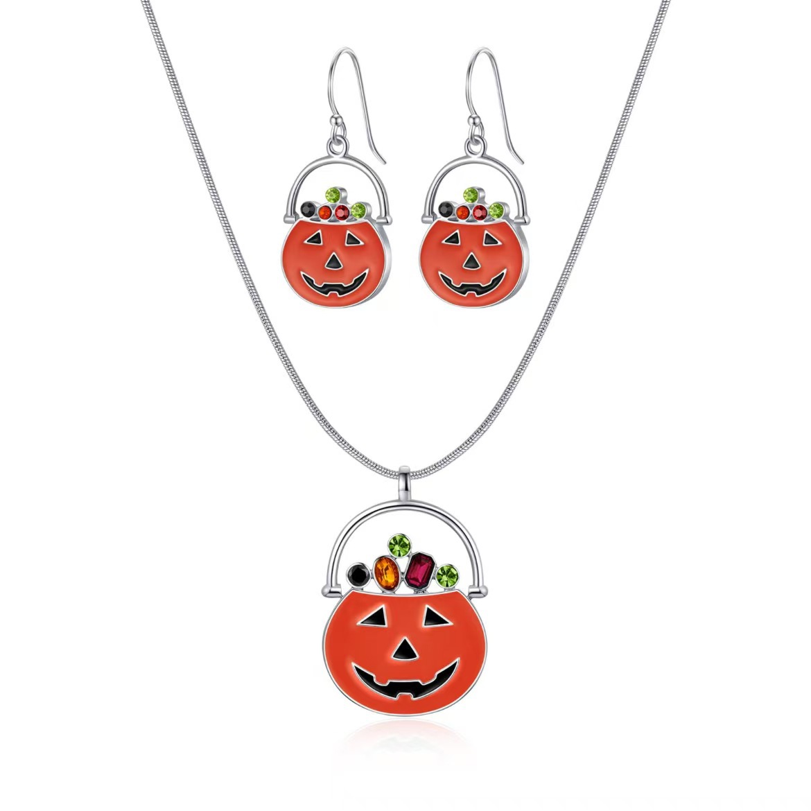 3:Pumpkin earring and neckace