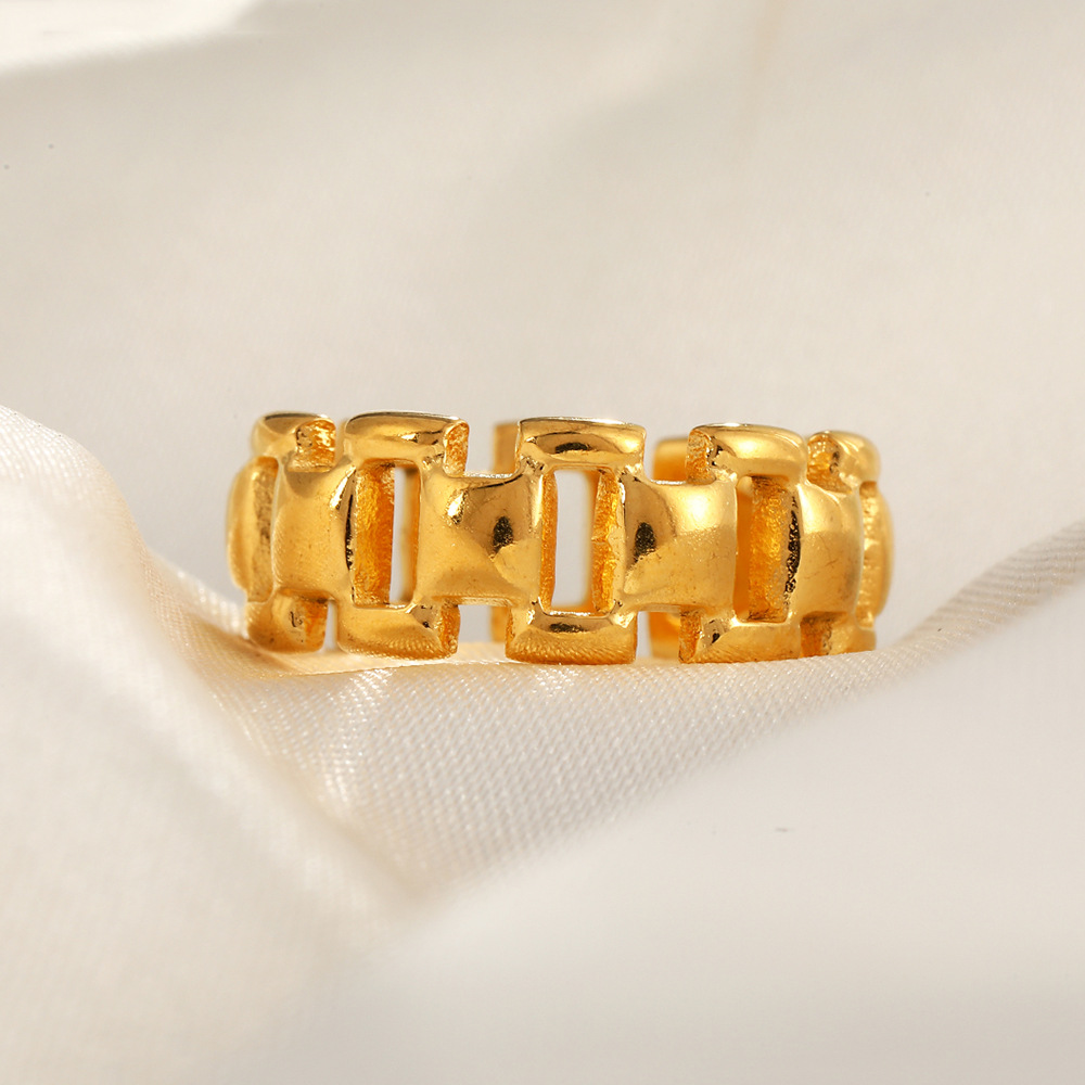 18k real gold square