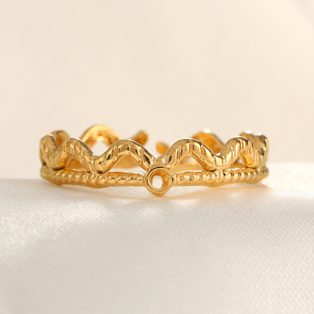 5:18k real gold wave ring