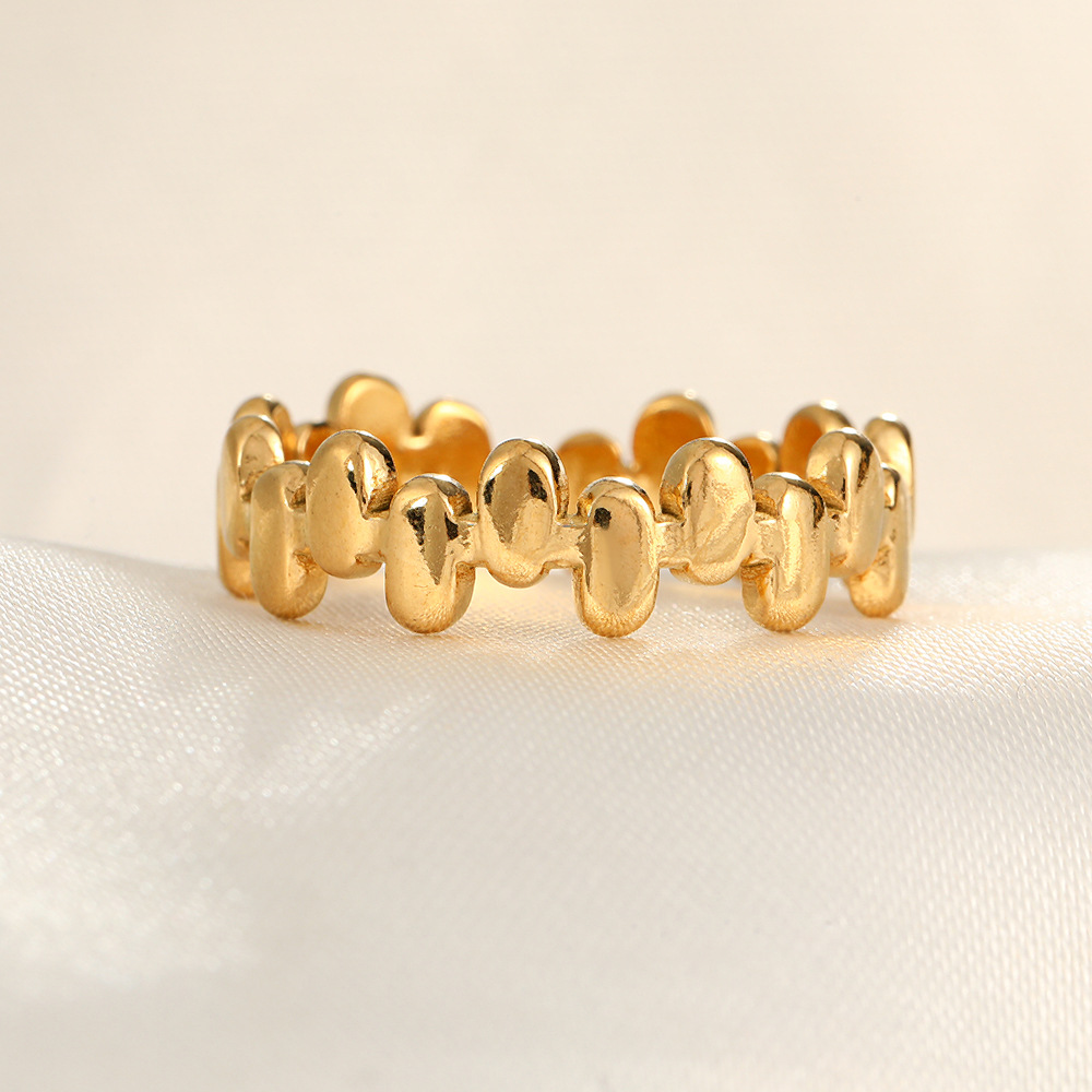 9:18k real gold oval irregular