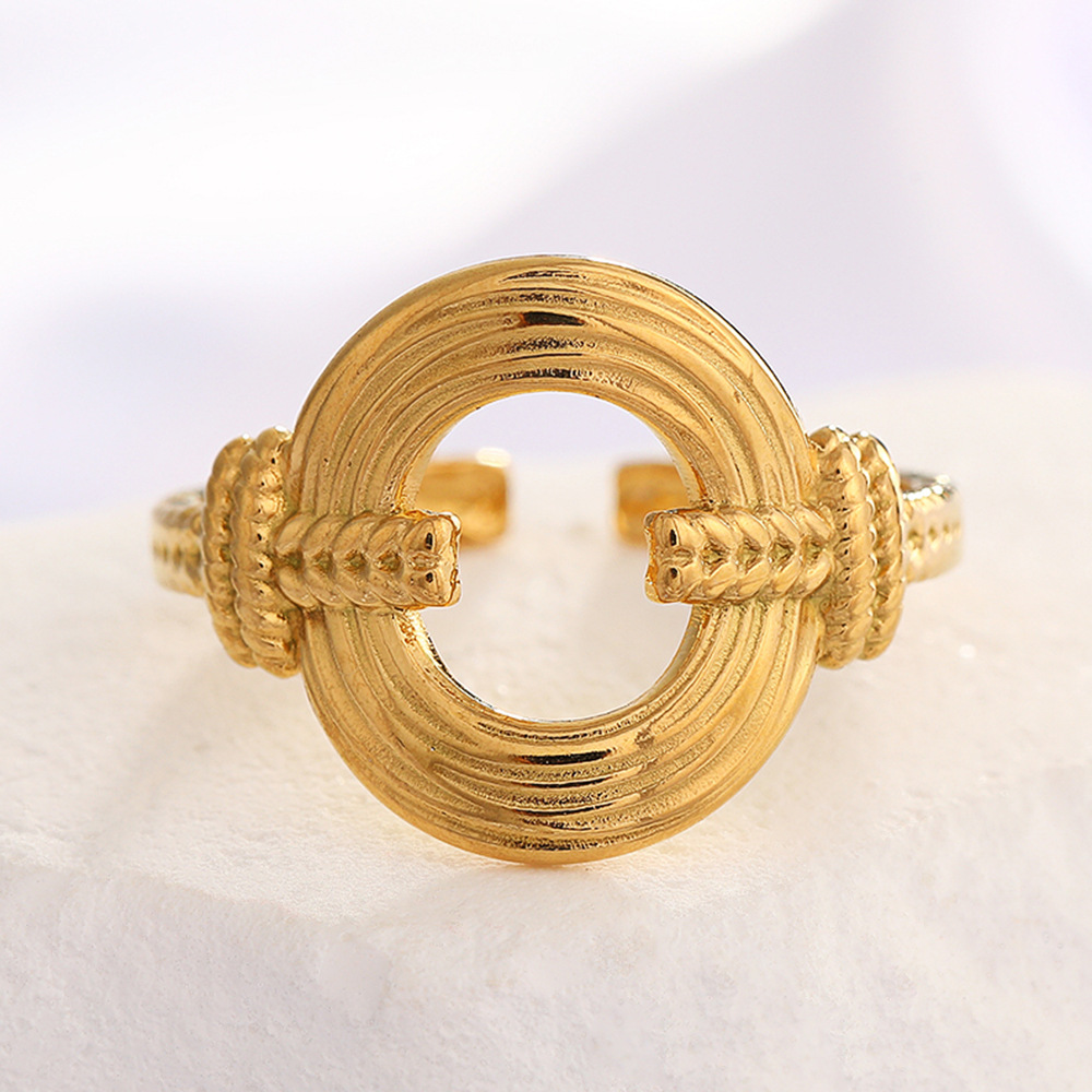 9:18k true gold multi-layer circle