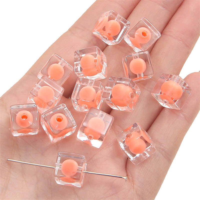 Transparent orange pink (10 pieces/pack)