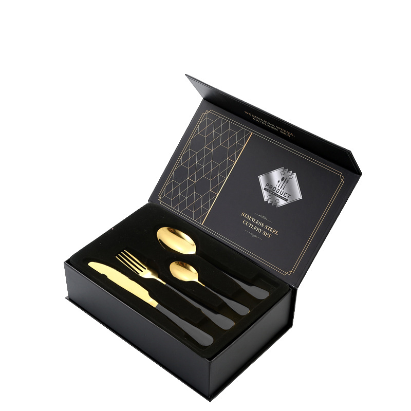 Small clamshell black gold 24pcs