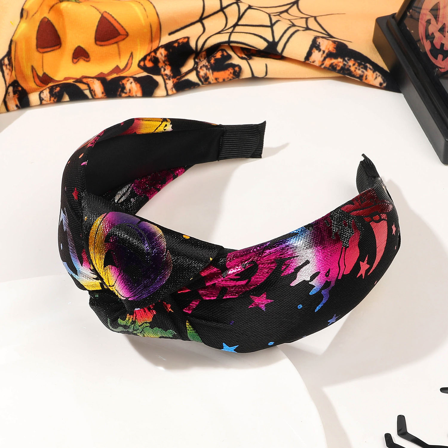 Twisted Hair Hoop - Colorful Pumpkin