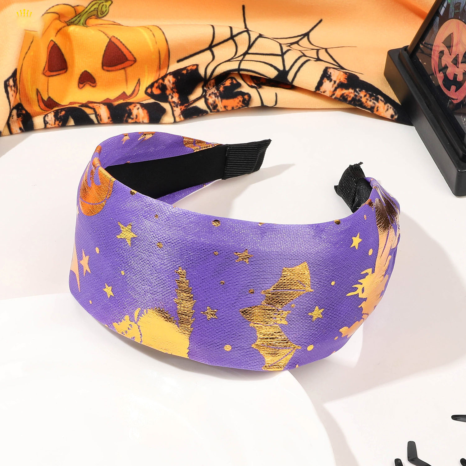 Wide-rim Hairpin - Purple Pumpkin