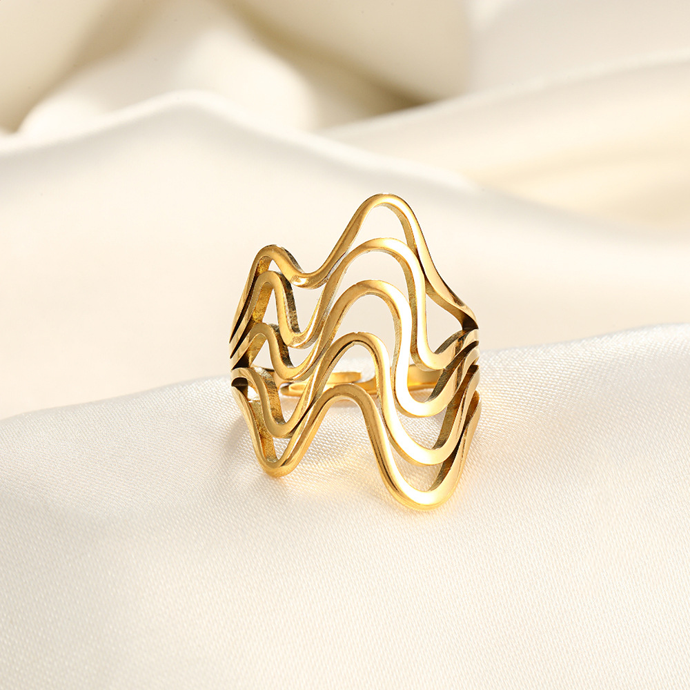 18k gold wave line