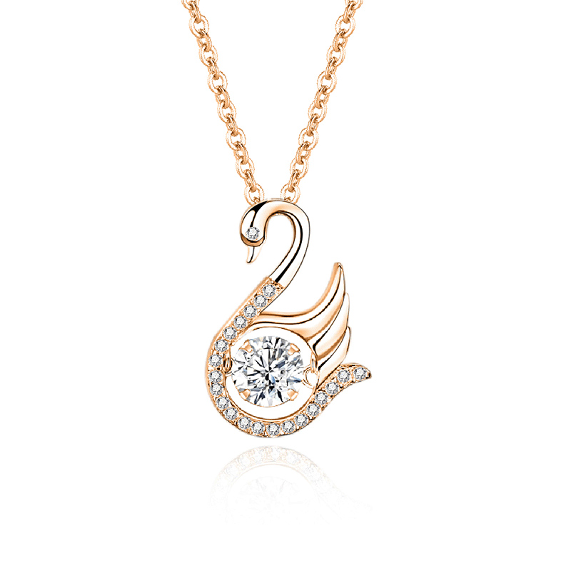 Zircon white diamond rose gold