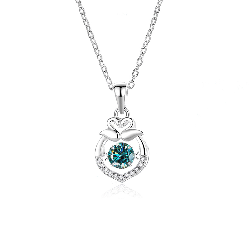 7:FDTD-022- Mosan Green diamond white gold