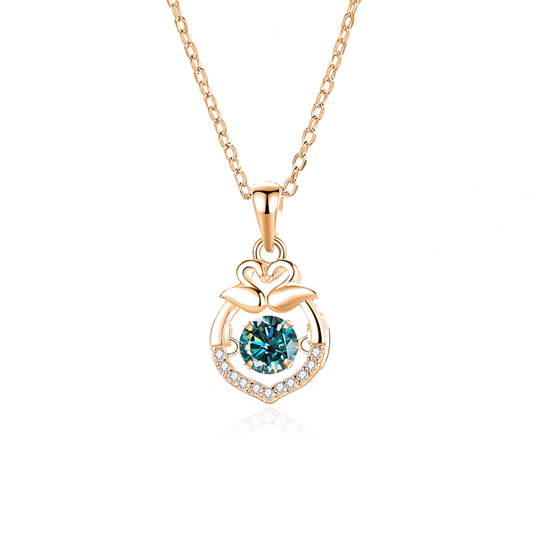 FDTD-022- Mossan Green diamond rose gold