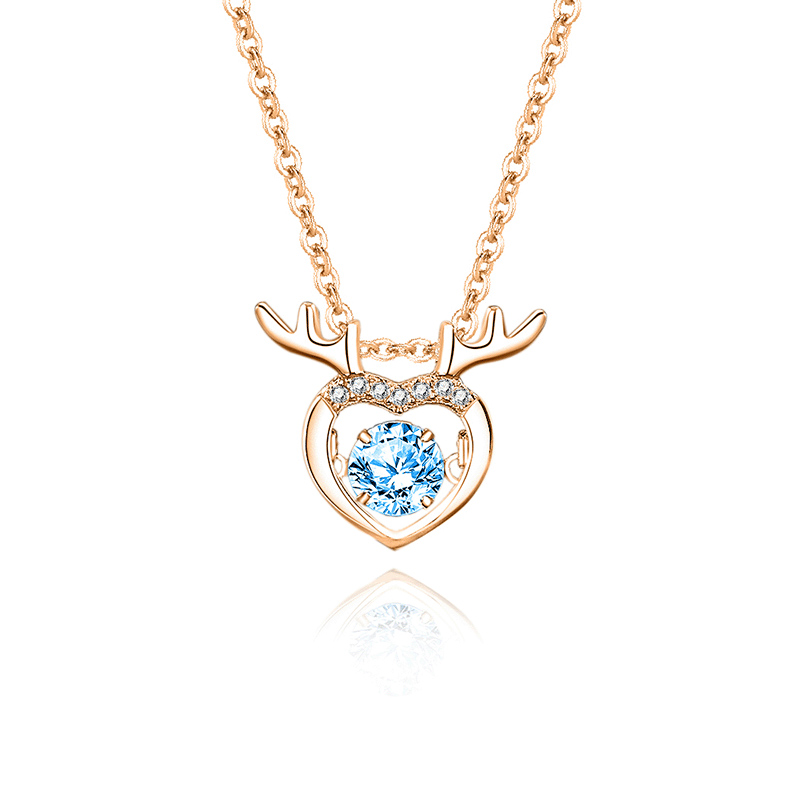 FDTD-002 (Zircon Sea Blue diamond Rose gold)