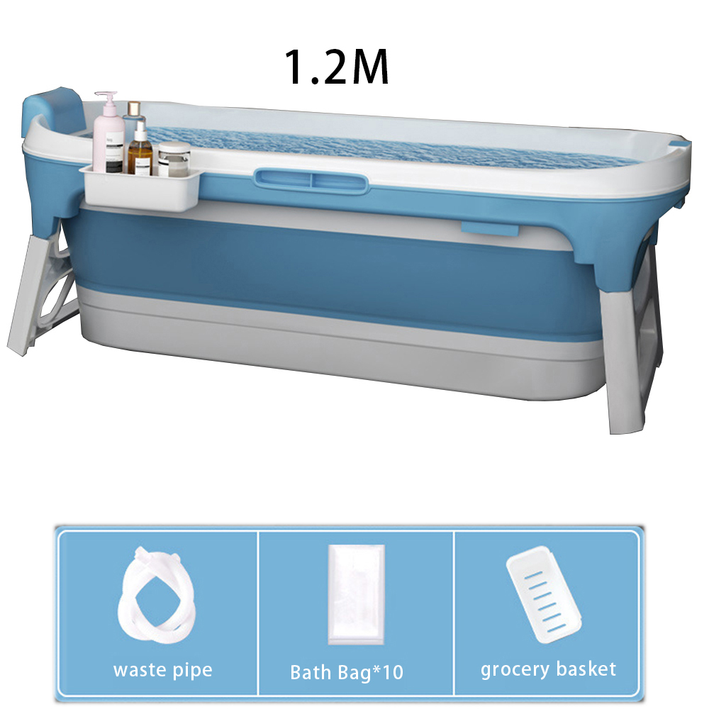 1.2m blue without cover [Drain pipe   storage basket   bath bag]