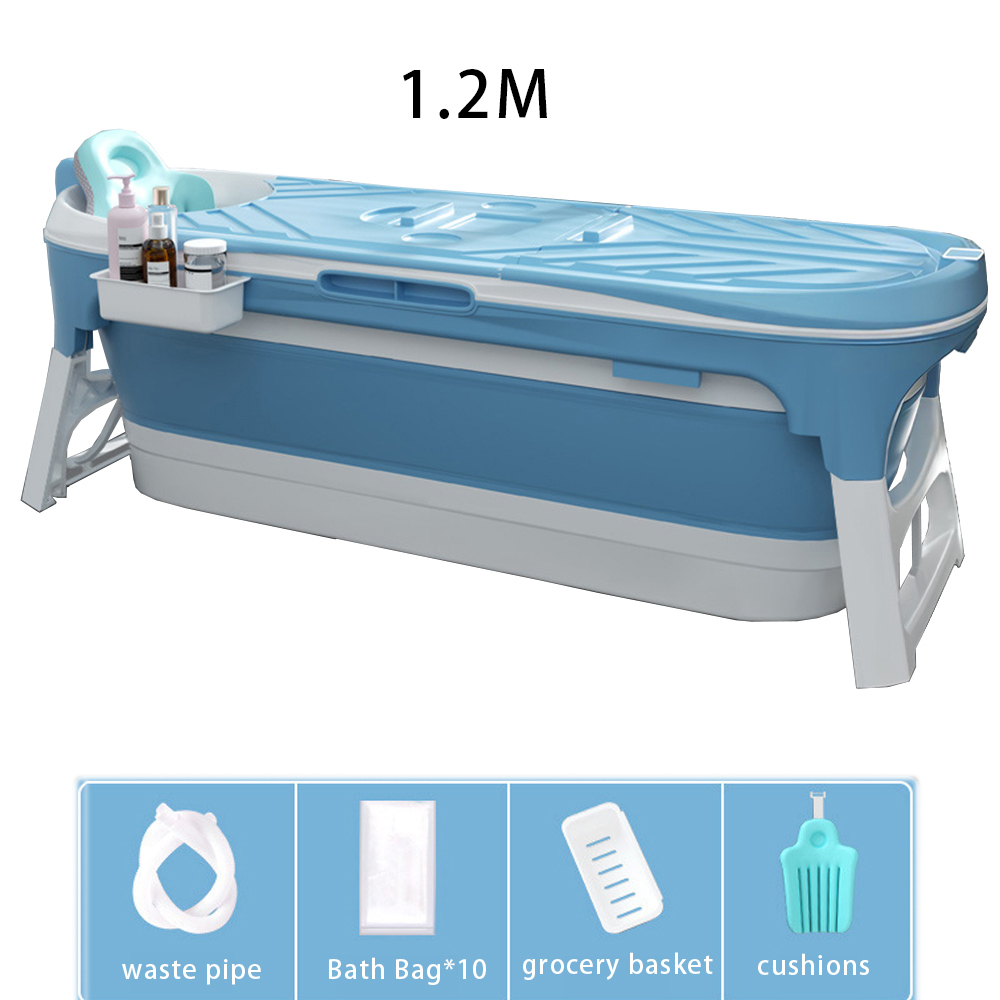 1.2m blue [Insulation cover   drain pipe   cushion   storage basket   bath bag]