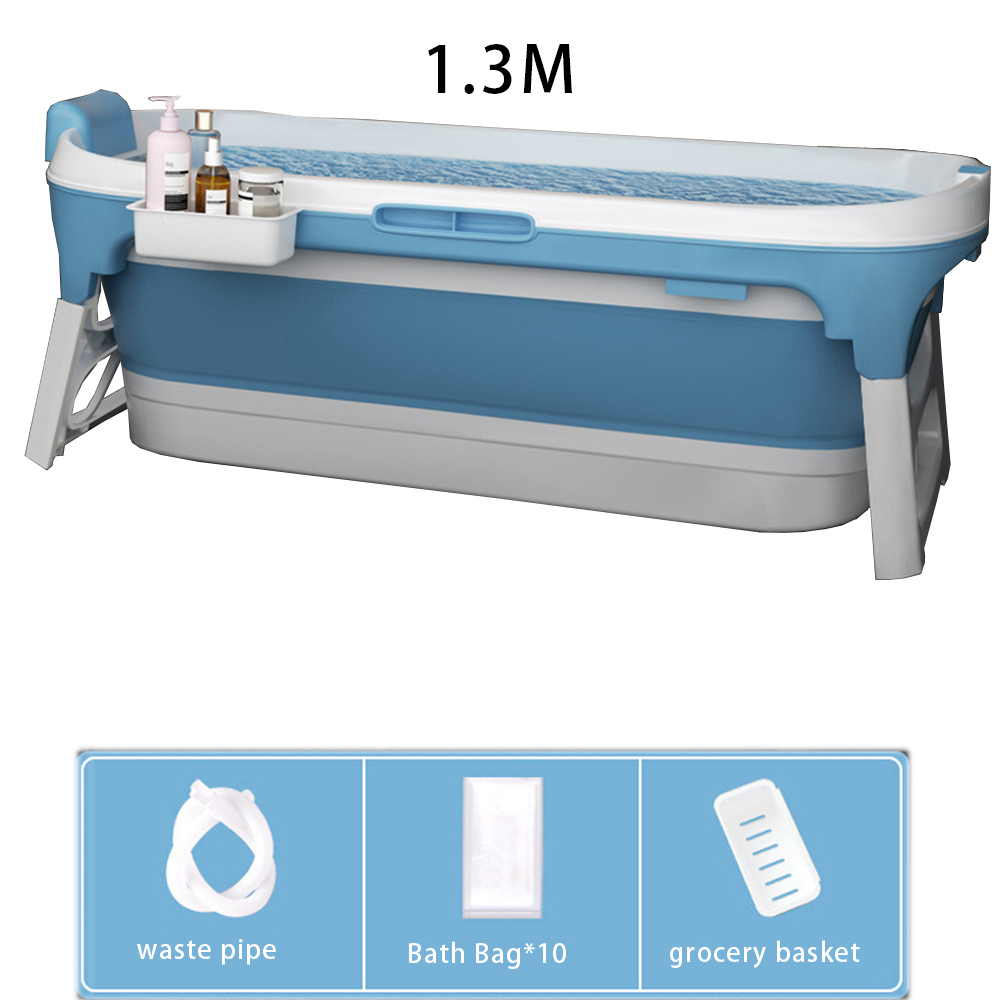 1.3m blue without cover [Storage basket   drain pipe   bath bag]