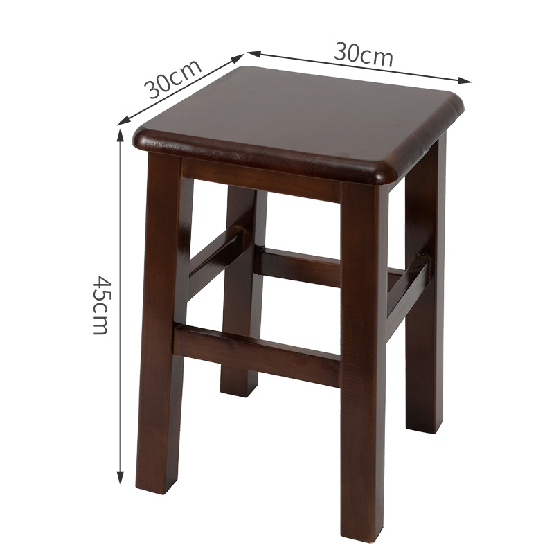 Bold square stool 45CM walnut color 30X30