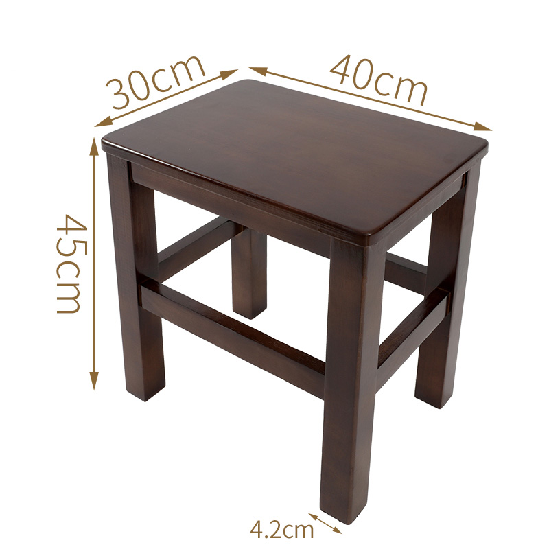 Rectangular stool 45CM walnut color 40X30