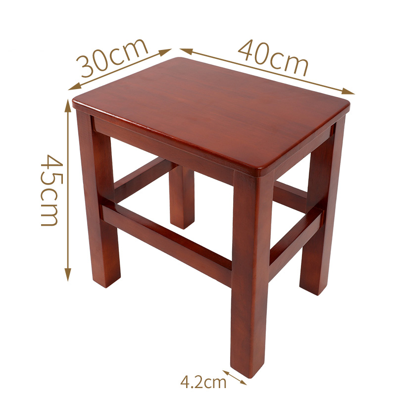 Rectangular fat stool 45CM crabapple color 40X30