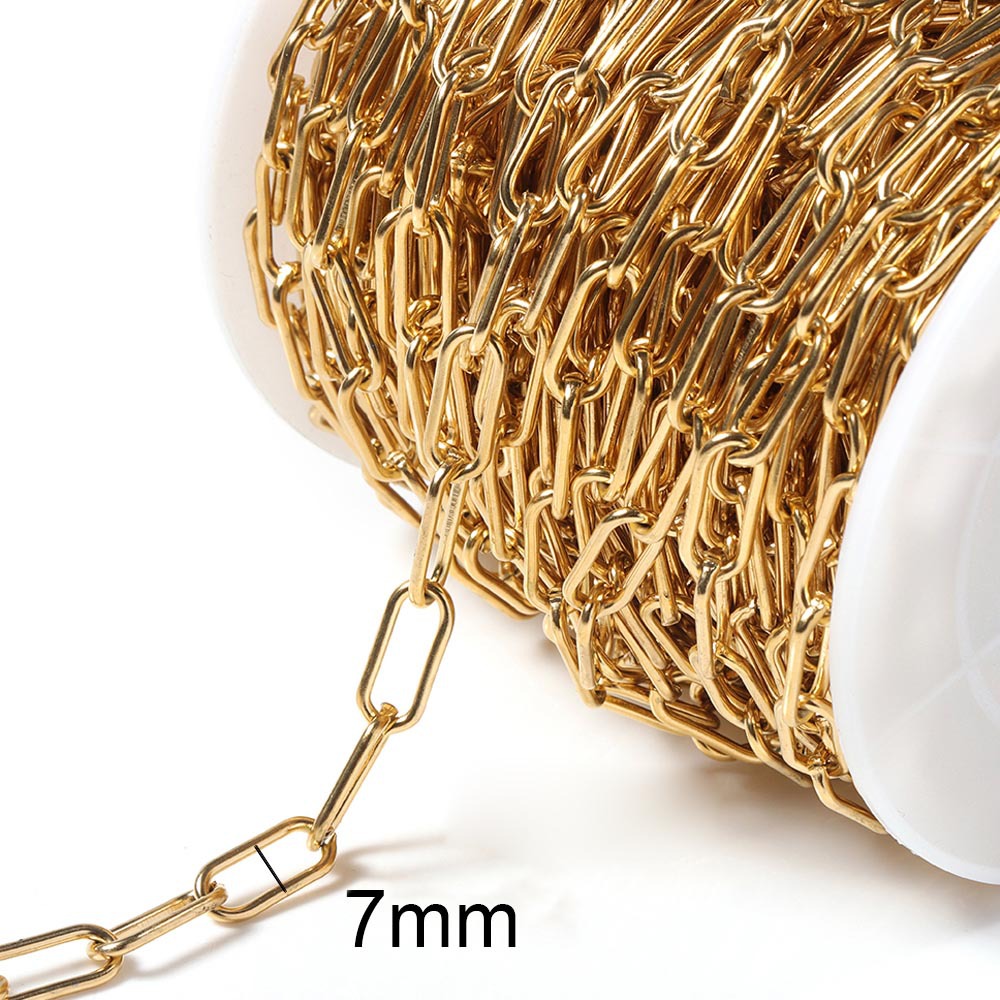 9:Gold - Wide Rolo chain 7*17mm