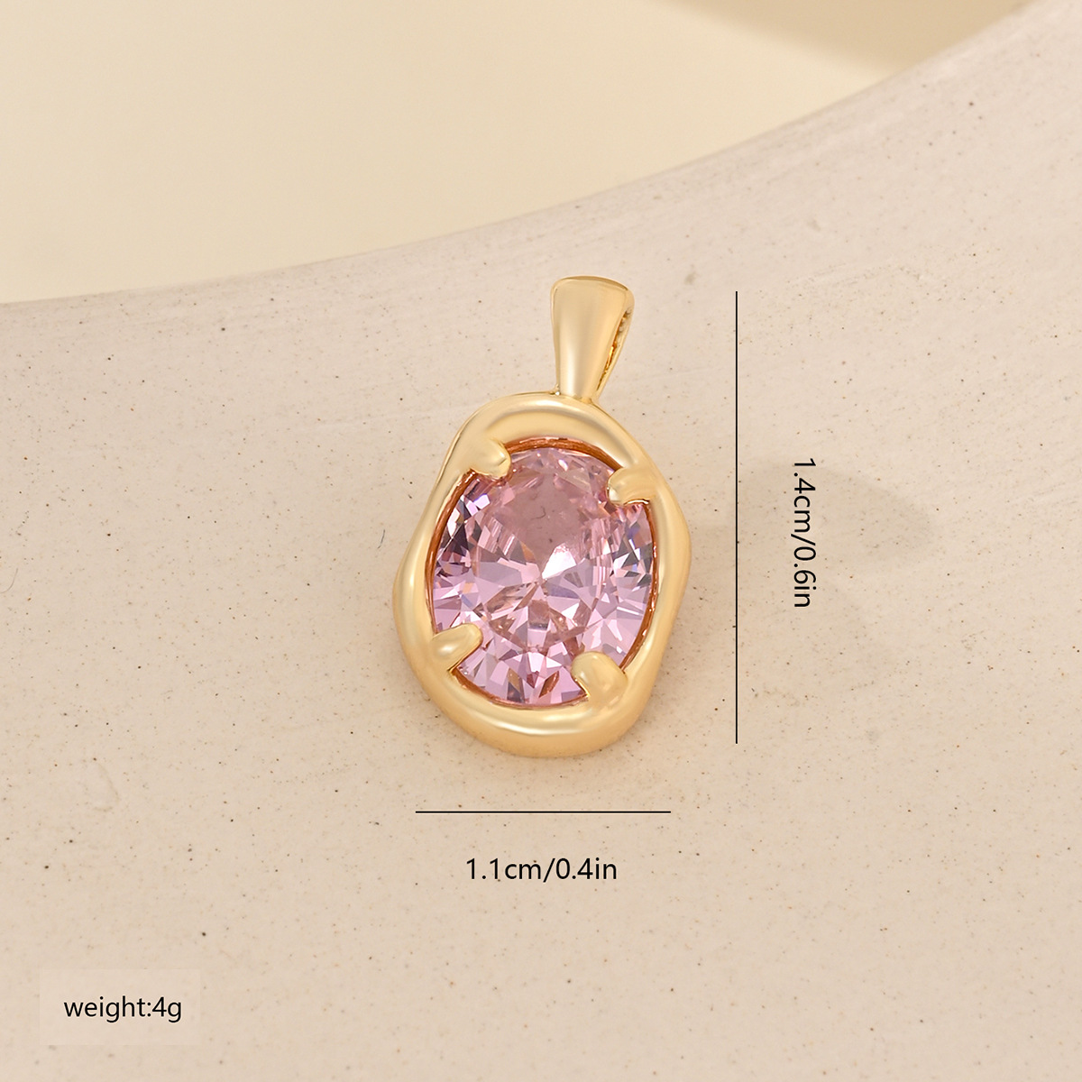 Gold pink diamond