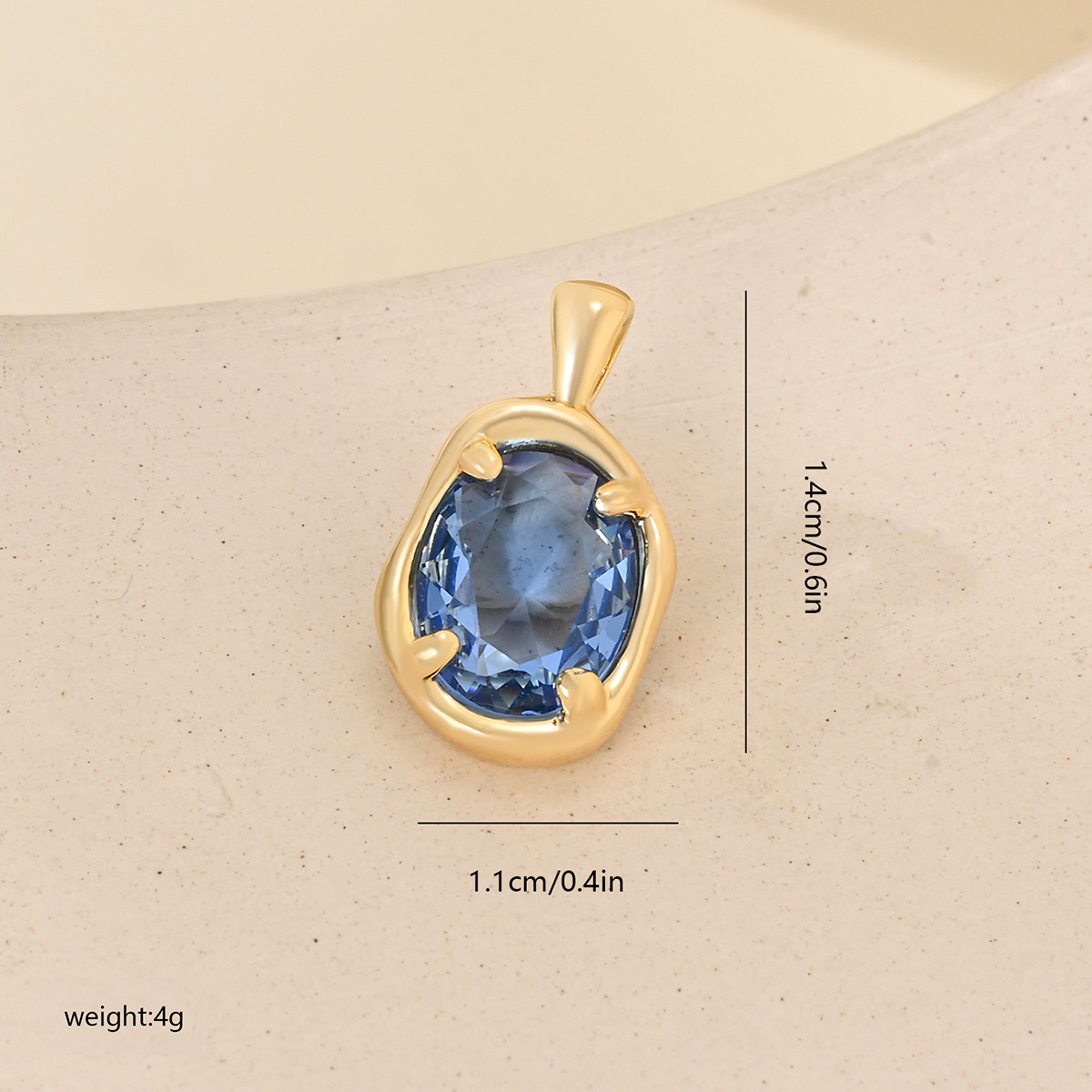 9:Gold blue diamond