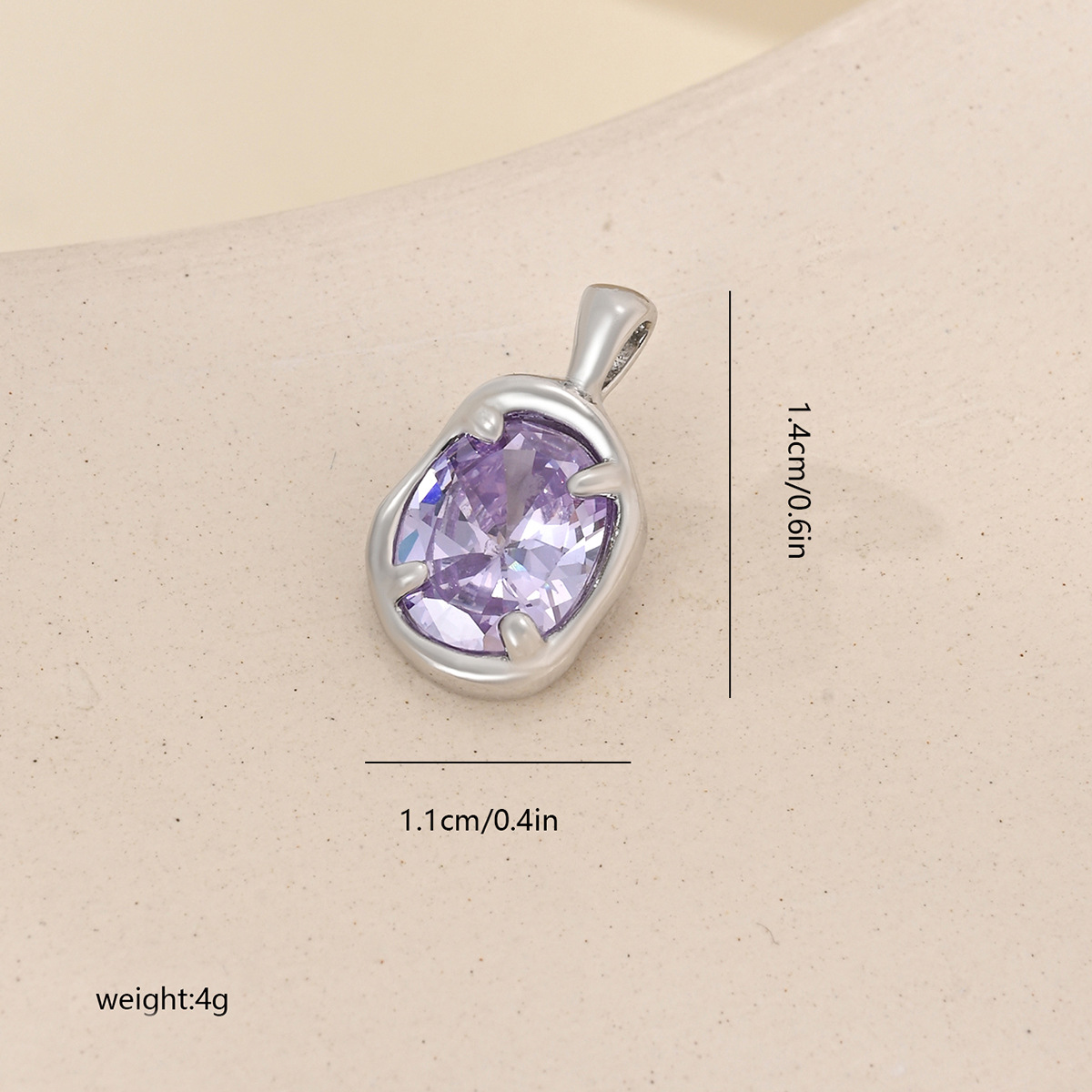 White gold purple diamond